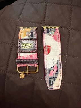 Authentic Fendi Floral Watch Band with Patch
